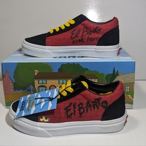 Vans The Simpsons Shoes El Barto Bart Simpson Shoes Kids Size 1.0 New